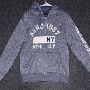 Aeropostale‎ Blue Zip-Up Hoodie Sweater